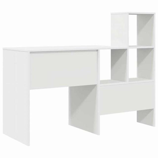 vidaXL デスク 引き出し付き 棚で ストレージ付き ホワイト 131.5 x 50 x 106.5 cm エンジニアリングウッド 家具 オフィス家具 デスク(代引不可)【送料無料】_7