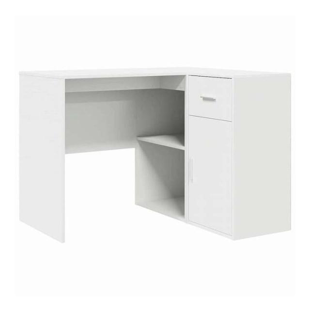 vidaXL コーナーデスク 引き出し付き ホワイト 102 x 88 x 75 cm 家具 オフィス家具 デスク(代引不可)【送料無料】