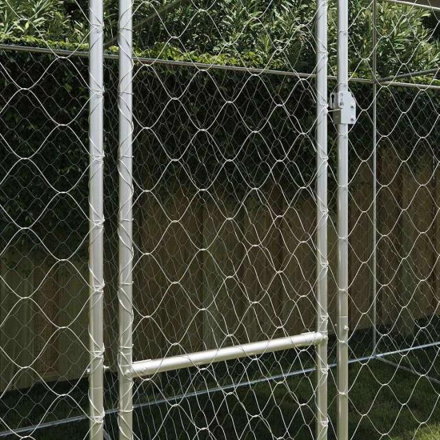 vidaXL 屋根付き犬用ケージ シルバー 800 x 200 x 256 cm スチールとPE 動物&ペット用品 ペット用品 犬用品 犬小屋・ドッグラン(代引不可)【送料無料】_2
