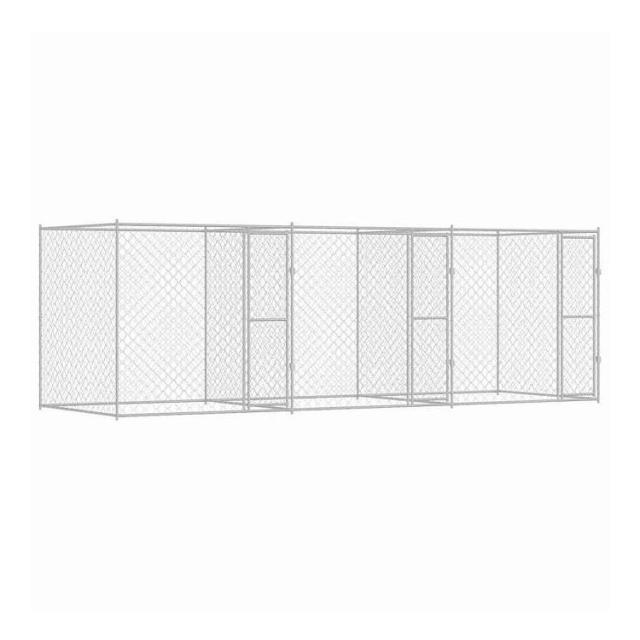 vidaXL 犬用ケージ シルバー 600 x 200 x 200 cm 亜鉛めっき鋼 動物&ペット用品 ペット用品 犬用品 犬小屋・ドッグラン(代引不可)【送料無料】