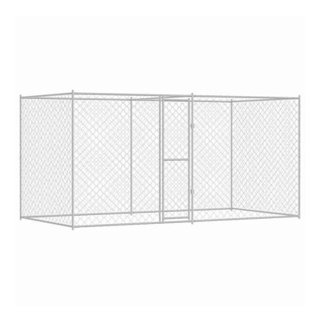 vidaXL 犬用ケージ シルバー 400 x 200 x 200 cm 亜鉛めっき鋼 動物&ペット用品 ペット用品 犬用品 犬小屋・ドッグラン(代引不可)【送料無料】