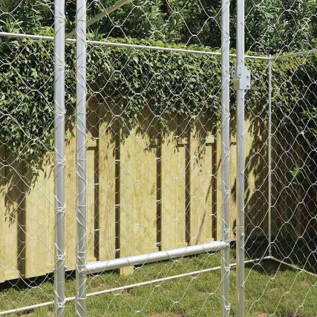 vidaXL 犬用ケージ シルバー 400 x 200 x 200 cm 亜鉛めっき鋼 動物&ペット用品 ペット用品 犬用品 犬小屋・ドッグラン(代引不可)【送料無料】_2