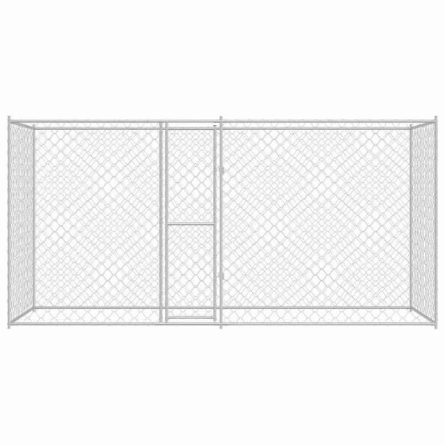 vidaXL 犬用ケージ シルバー 400 x 200 x 200 cm 亜鉛めっき鋼 動物&ペット用品 ペット用品 犬用品 犬小屋・ドッグラン(代引不可)【送料無料】_3
