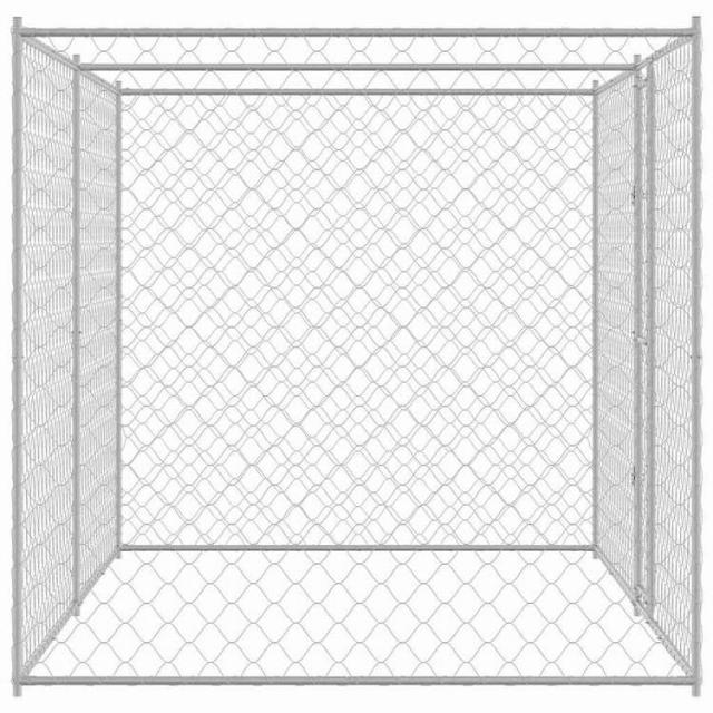 vidaXL 犬用ケージ シルバー 400 x 200 x 200 cm 亜鉛めっき鋼 動物&ペット用品 ペット用品 犬用品 犬小屋・ドッグラン(代引不可)【送料無料】_4