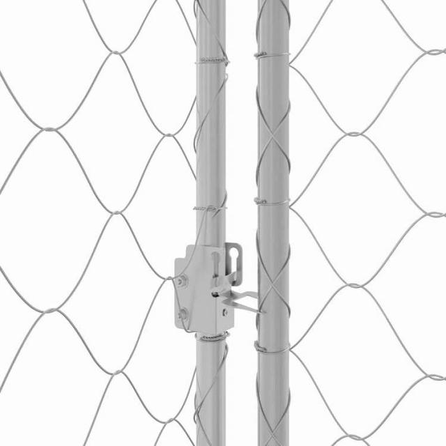 vidaXL 犬用ケージ シルバー 400 x 200 x 200 cm 亜鉛めっき鋼 動物&ペット用品 ペット用品 犬用品 犬小屋・ドッグラン(代引不可)【送料無料】_6