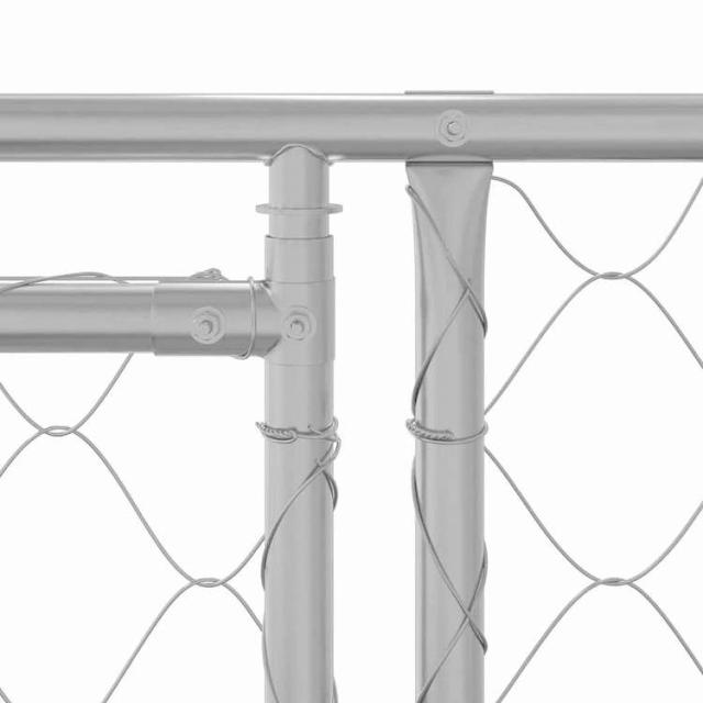 vidaXL 犬用ケージ シルバー 400 x 200 x 200 cm 亜鉛めっき鋼 動物&ペット用品 ペット用品 犬用品 犬小屋・ドッグラン(代引不可)【送料無料】_7