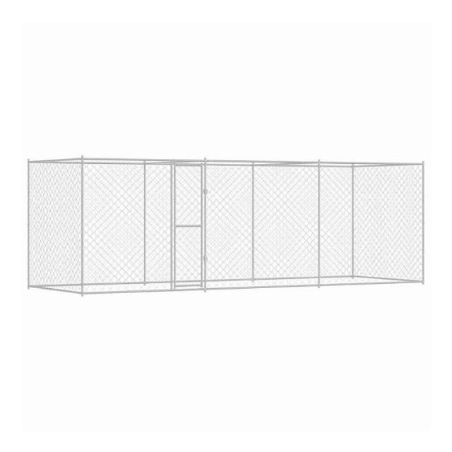 vidaXL 犬用ケージ シルバー 600 x 200 x 200 cm 亜鉛めっき鋼 動物&amp;ペット用品 ペット用品 犬用品 犬小屋・ドッグラン(代引不可)【送料無料】
