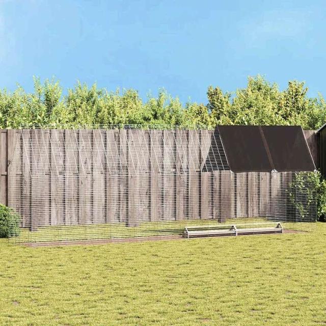 vidaXL 鶏掘っ建て小屋 2 pcs しろがね色 600 x 100 x 210 糎 ジンクめっき鋼 毛の荒物&amp;愛玩動物装具 愛玩動物装具 小毛の荒物装具 小毛の荒物 繁殖・臥せ篭(代引不可)【貨物輸送無料】
