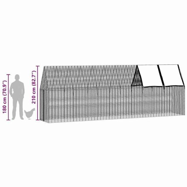 vidaXL 鶏掘っ建て小屋 2 pcs しろがね色 600 x 100 x 210 糎 ジンクめっき鋼 毛の荒物&amp;愛玩動物装具 愛玩動物装具 小毛の荒物装具 小毛の荒物 繁殖・臥せ篭(代引不可)【貨物輸送無料】