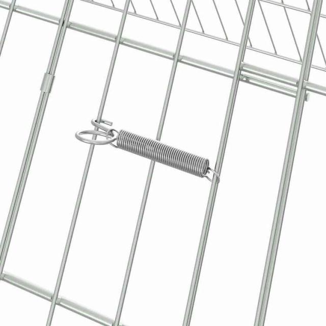 vidaXL 鶏掘っ建て小屋 しろがね色 215 x 100 x 85 糎 ジンクめっき鋼 毛の荒物&amp;愛玩動物装具 愛玩動物装具 小毛の荒物装具 小毛の荒物 繁殖・臥せ篭(代引不可)【貨物輸送無料】