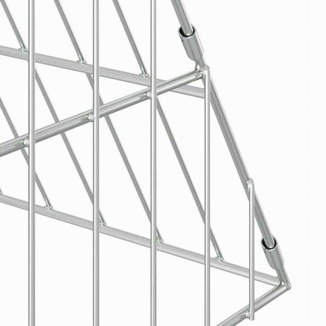 vidaXL 鶏掘っ建て小屋 しろがね色 215 x 100 x 85 糎 ジンクめっき鋼 毛の荒物&amp;愛玩動物装具 愛玩動物装具 小毛の荒物装具 小毛の荒物 繁殖・臥せ篭(代引不可)【貨物輸送無料】