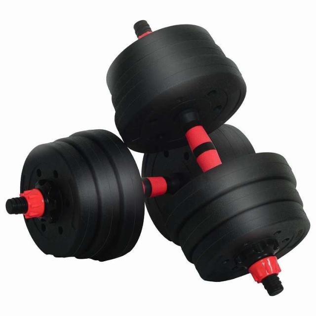 vidaXL 4-in-1ダンベルセット 30kg 黒と赤 セメントと鉄砂 スポーツグッズ エクササイズ&フィットネス ウエイトリフティング フリーウェイト(代引不可)【送料無料】_3