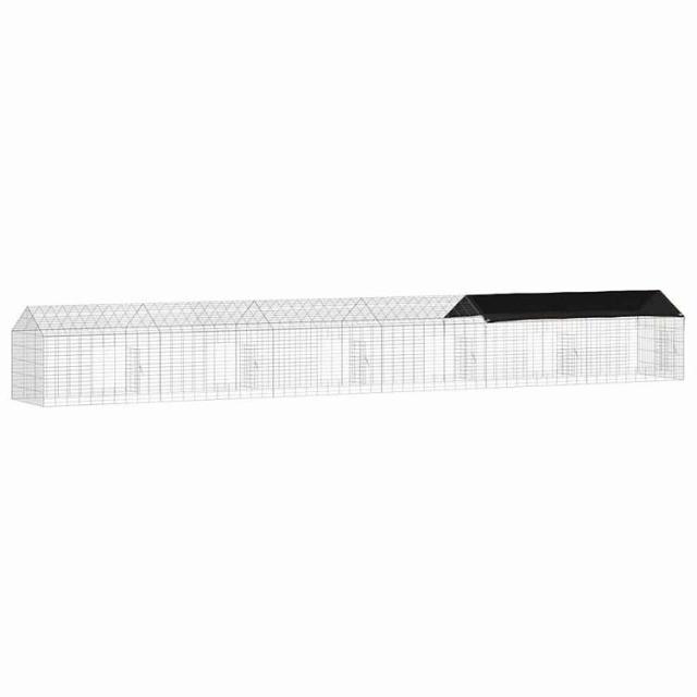 vidaXL ウサギケージ シルバー 400 x 78 x 78 cm 亜鉛めっき鋼 動物&ペット用品 ペット用品 小動物用品 小動物 飼育・ケージ(代引不可)【送料無料】_5