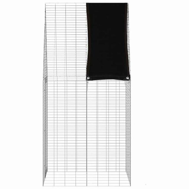 vidaXL 家兎臥せ篭 しろがね色 100 x 100 x 210 糎 ジンクめっき鋼 毛の荒物&amp;愛玩動物装具 愛玩動物装具 小毛の荒物装具 小毛の荒物 繁殖・臥せ篭(代引不可)【貨物輸送無料】