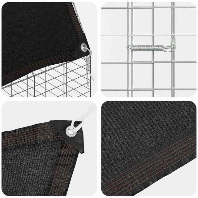 vidaXL 家兎臥せ篭 しろがね色 100 x 100 x 210 糎 ジンクめっき鋼 毛の荒物&amp;愛玩動物装具 愛玩動物装具 小毛の荒物装具 小毛の荒物 繁殖・臥せ篭(代引不可)【貨物輸送無料】