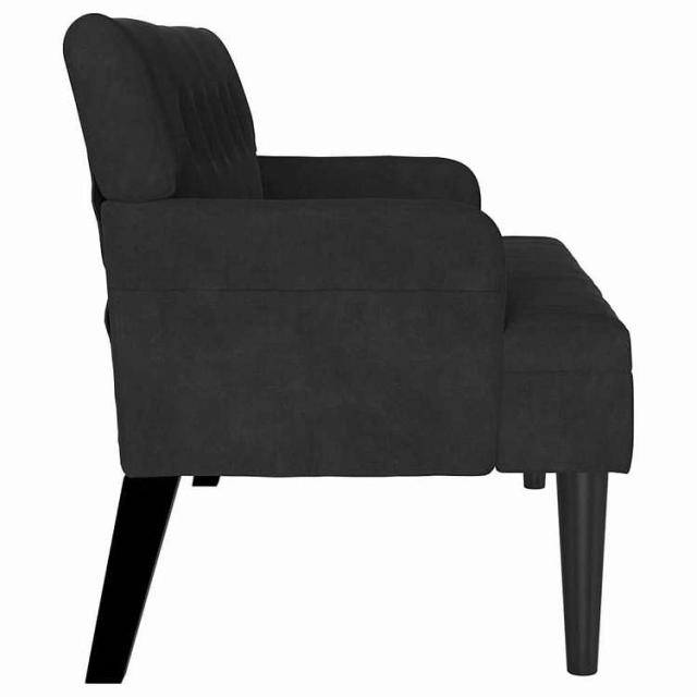 vidaXL チェスターフィールドベンチ ブラック 112 x 65.5 x 75 cm ベルベット 家具 ベンチ(代引不可)【送料無料】_4