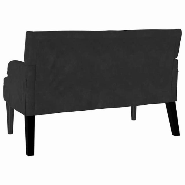 vidaXL チェスターフィールドベンチ ブラック 112 x 65.5 x 75 cm ベルベット 家具 ベンチ(代引不可)【送料無料】_5