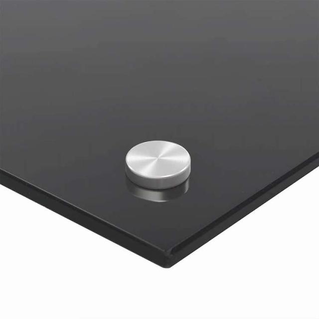 vidaXL キッチンスプラッシュバック 2 pcs ブラック 90 x 50 cm 強化ガラス ホーム&amp;ガーデン キッチン&amp;ダイニング キッチンツール&amp;調理器具(代引不可)【送料無料】_5