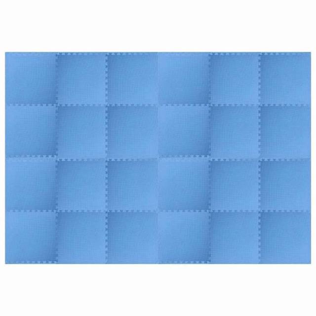 vidaXL パズルエクササイズマット 24 pcs ブルー 8.64 平方メートル EVAフォーム スポーツグッズ エクササイズ&フィットネス エクササイズ器具用マット(代引不可)【送料無料】_2