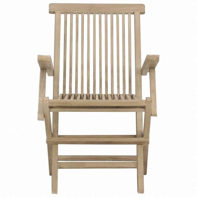 vidaXL 折りたたみガーデンチェア 2点 グレー 56x61x89 cm チーク無垢材家具 アウトドア家具 屋外椅子 アウトドアベンチチェア(代引不可)【送料無料】_3