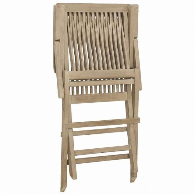 vidaXL 折りたたみガーデンチェア 2点 グレー 56x61x89 cm チーク無垢材家具 アウトドア家具 屋外椅子 アウトドアベンチチェア(代引不可)【送料無料】_5
