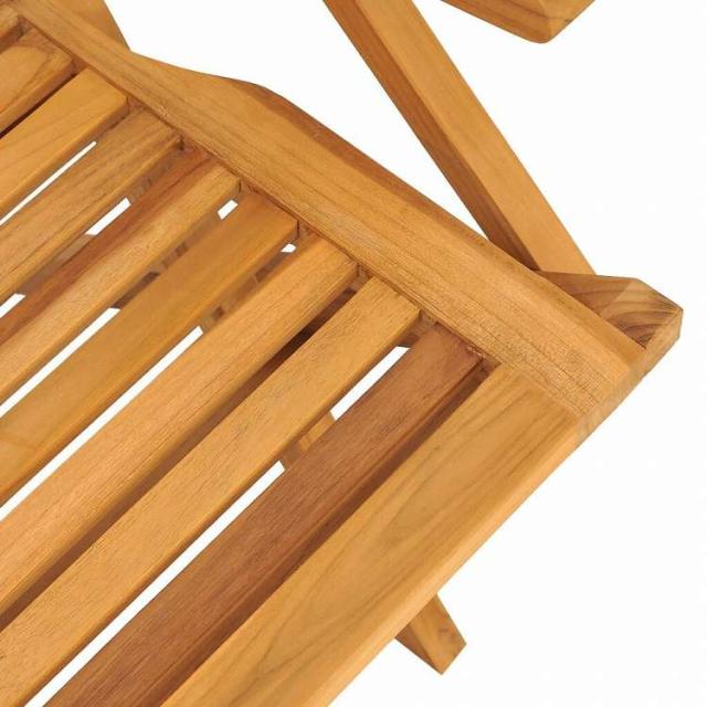 vidaXL 折りたたみガーデンチェア 4点 56x63x90 cm チーク無垢材家具 アウトドア家具 屋外椅子 アウトドアベンチチェア(代引不可)【送料無料】_3