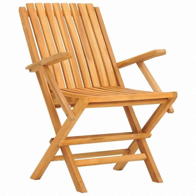vidaXL 折りたたみガーデンチェア 4点 61x67x90 cm チーク無垢材家具 アウトドア家具 屋外椅子 アウトドアベンチチェア(代引不可)【送料無料】_2