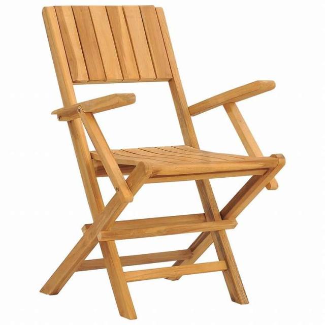 vidaXL 折りたたみガーデンチェア 6点 55x61x90 cm チーク無垢材家具 アウトドア家具 屋外椅子 アウトドアベンチチェア(代引不可)【送料無料】_2