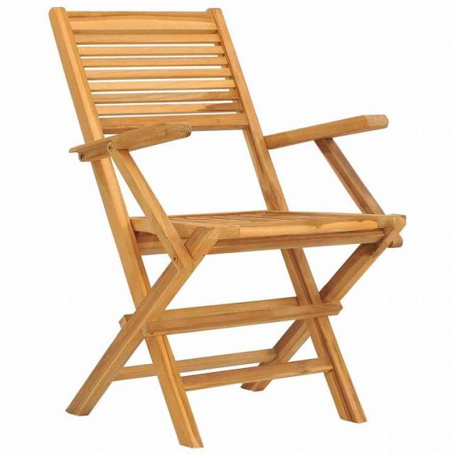 vidaXL 折りたたみガーデンチェア 4点 55x62x90 cm チーク無垢材家具 アウトドア家具 屋外椅子 アウトドアベンチチェア(代引不可)【送料無料】_2
