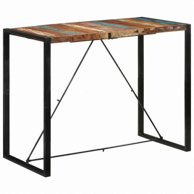vidaXL バーテーブル 140x70x110 cm 無垢の再生材家具 テーブル キッチン・ダイニングルームテーブル(代引不可)【送料無料】