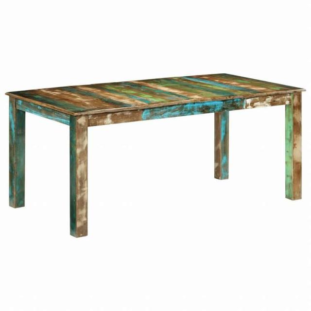 vidaXL ダイニングテーブル 180x90x76 cm 無垢の再生材家具 テーブル キッチン・ダイニングルームテーブル(代引不可)【送料無料】