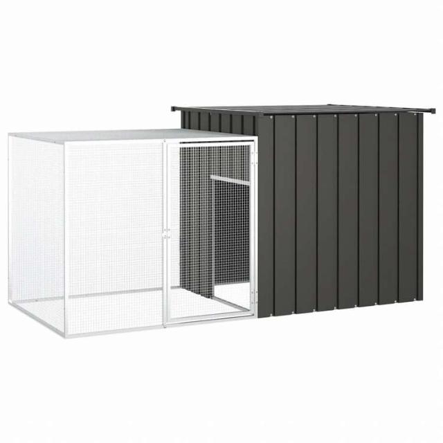 vidaXL 意気地無し臥せ篭 アントラシート 200x91x100 糎 ジンクメッキ鋼毛の荒物&愛玩動物装具 愛玩動物装具 小毛の荒物装具 小毛の荒物 繁殖・臥せ篭(代引不可)【貨物輸送無料】