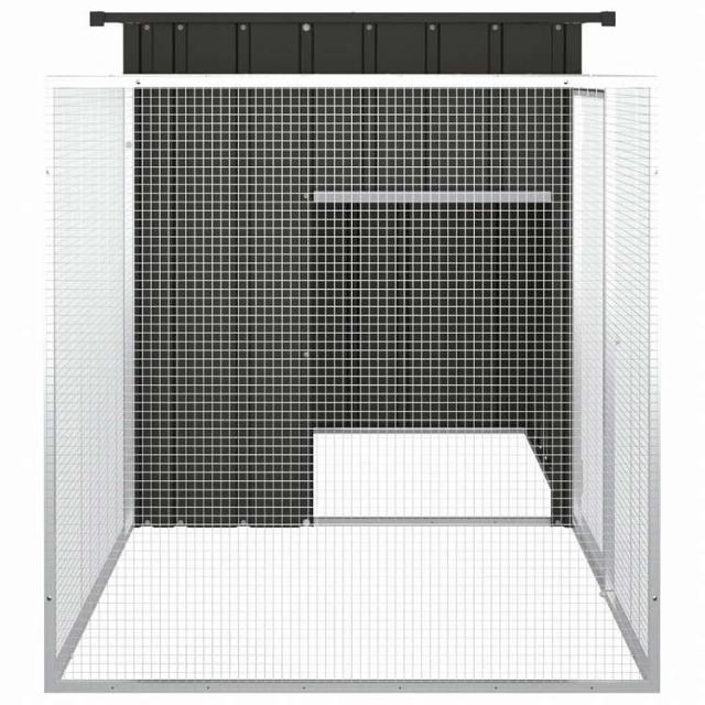vidaXL 意気地無し臥せ篭 アントラシート 200x91x100 糎 ジンクメッキ鋼毛の荒物&amp;愛玩動物装具 愛玩動物装具 小毛の荒物装具 小毛の荒物 繁殖・臥せ篭(代引不可)【貨物輸送無料】