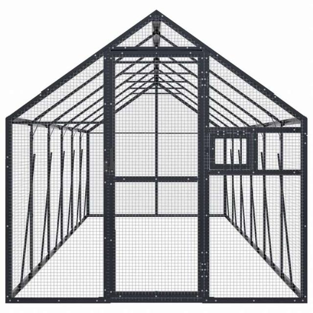 vidaXL 鳥小屋 アビアリー アントラシート 1.79x6x1.85 cm アルミAnimals & Pet Supplies ペット用品 鳥用品 取りかご・スタンド(代引不可)【送料無料】_2