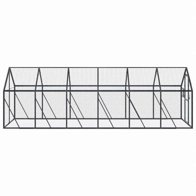 vidaXL 鳥小屋 アビアリー アントラシート 1.79x6x1.85 cm アルミAnimals & Pet Supplies ペット用品 鳥用品 取りかご・スタンド(代引不可)【送料無料】_3