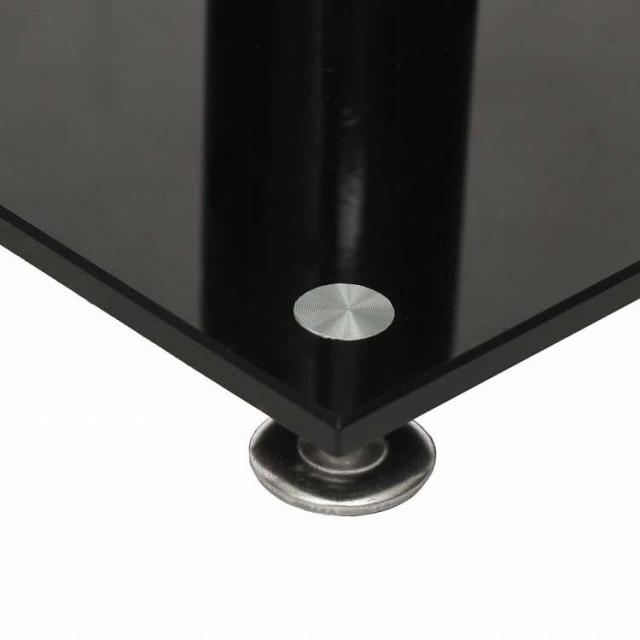 vidaXL スピーカースタンド 2点 ブラック&シルバー 強化ガラス 柱2本デザイン電子機器 オーディオ オーディオアクセサリー スピーカーアクセサリ スピーカースタンド・マウント(代引不可)【_6