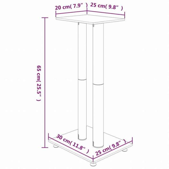 vidaXL スピーカースタンド 2点 ブラック&シルバー 強化ガラス 柱2本デザイン電子機器 オーディオ オーディオアクセサリー スピーカーアクセサリ スピーカースタンド・マウント(代引不可)【_7