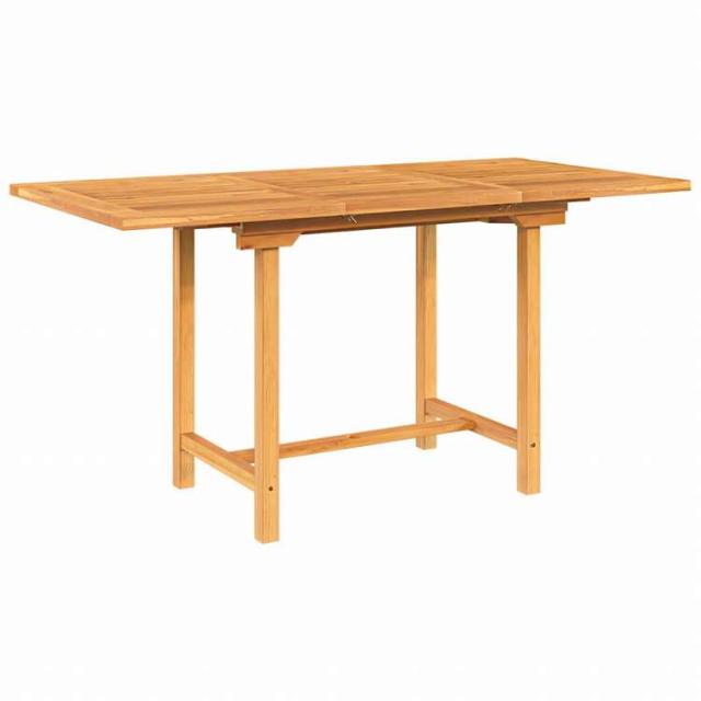vidaXL 伸長式ガーデンテーブル 110-160x80x75cm チーク無垢材家具 アウトドア家具 アウトドアテーブル(代引不可)【送料無料】_1