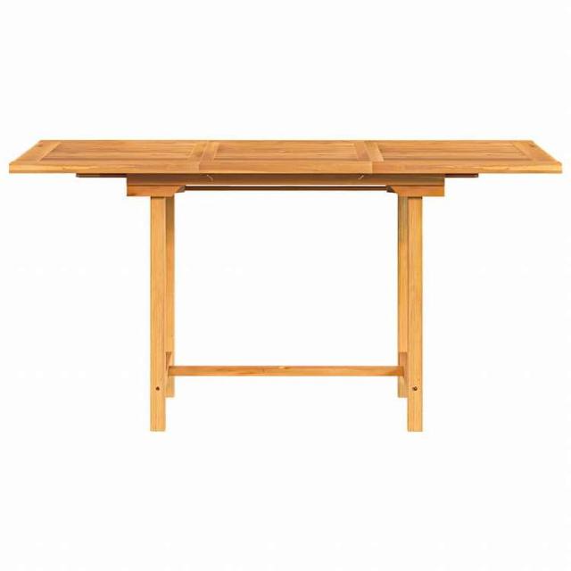 vidaXL 伸長式ガーデンテーブル 110-160x80x75cm チーク無垢材家具 アウトドア家具 アウトドアテーブル(代引不可)【送料無料】_4
