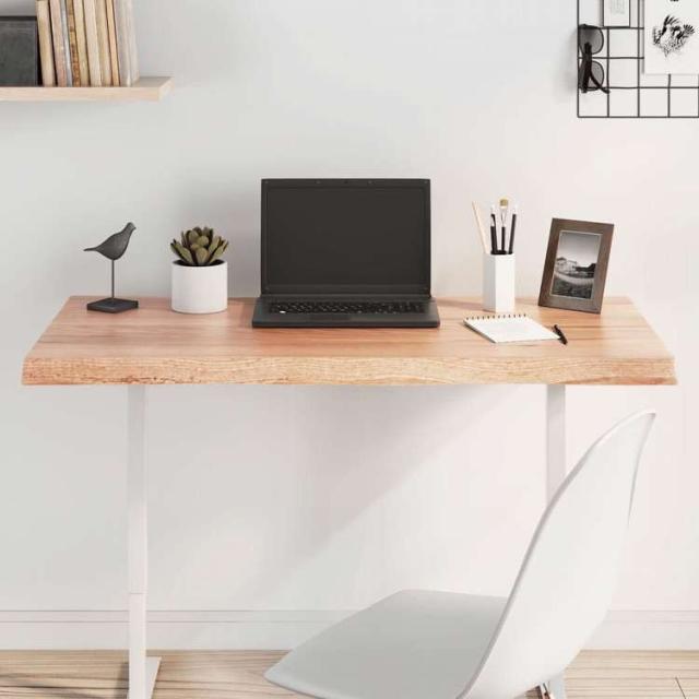 vidaXL テーブルトップ ライトブラウン 100x60x(2-4) cm 加工済み無垢材 ライブエッジ家具 テーブル用品 テーブルトップ(代引不可)【送料無料】