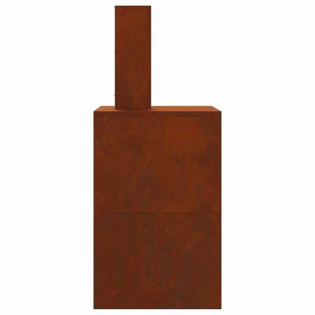 vidaXL ファイヤーピット ブラウン 60 x 40 x 96 cm 耐候性スチール ホーム&amp;ガーデン 暖炉(代引不可)【送料無料】_6