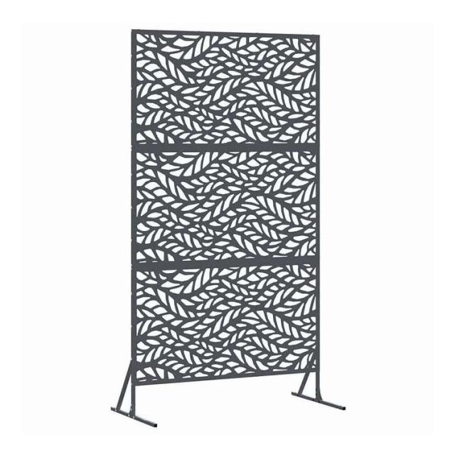vidaXL プライバシースクリーン アンスラサイト 100 x 50 x 180 cm スチール ハードウェア フェンス&amp;バリア フェンスパネル(代引不可)【送料無料】