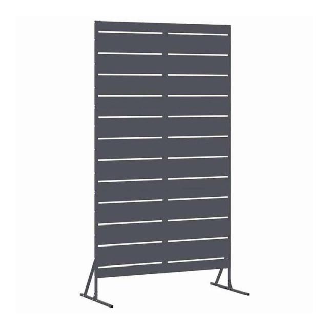 vidaXL プライバシースクリーン アンスラサイト 100 x 50 x 180 cm スチール ハードウェア フェンス&バリア フェンスパネル(代引不可)【送料無料】