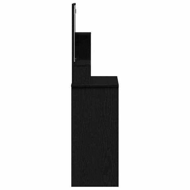 vidaXL ドレッシングテーブル 引き出し付き 棚で 鏡付き ブラックオーク 86.5 x 35 x 136 cm エンジニアリングウッド 家具 キャビネット&収納 洗面・化粧台ユニット 寝室用化粧用テーブル(代引不可)【送料無料】_7