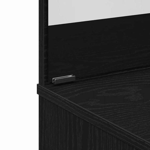 vidaXL ドレッシングテーブル 引き出し付き 棚で 鏡付き ブラックオーク 86.5 x 35 x 136 cm エンジニアリングウッド 家具 キャビネット&収納 洗面・化粧台ユニット 寝室用化粧用テーブル(代引不可)【送料無料】_8