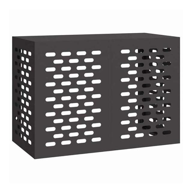 vidaXL エアコンカバー ブラック 100 x 50 x 70 cm スチール ホーム&ガーデン 家電用アクセサリ エアコン用品 Air Conditioner Covers(代引不可)【送料無料】