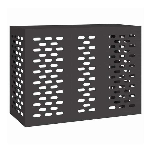vidaXL エアコンカバー ブラック 110 x 50 x 80 cm スチール ホーム&ガーデン 家電用アクセサリ エアコン用品 Air Conditioner Covers(代引不可)【送料無料】