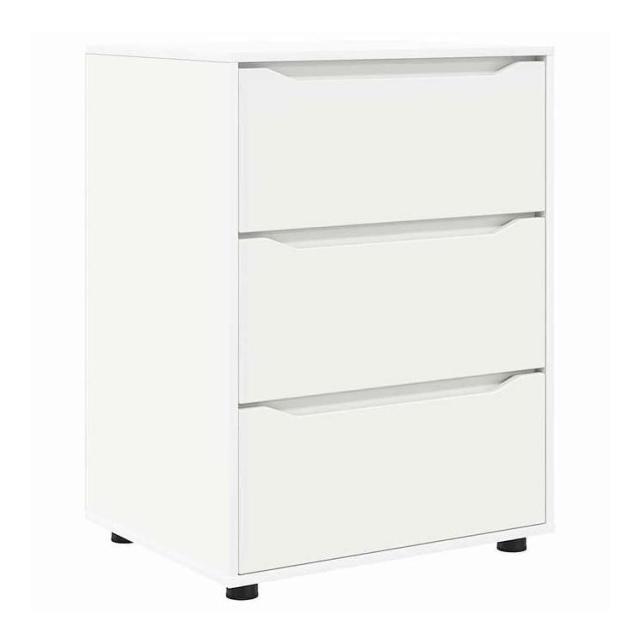 vidaXL 収納キャビネット ホワイト 60 x 48 x 81 cm エンジニアリングウッド 家具 キャビネット&amp;収納 収納キャビネット・ロッカー(代引不可)【送料無料】