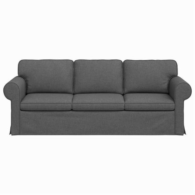 vidaXL ソファ ダークグレー 215 x 82 x 80 cm 布 家具 ソファ(代引不可)【送料無料】_3