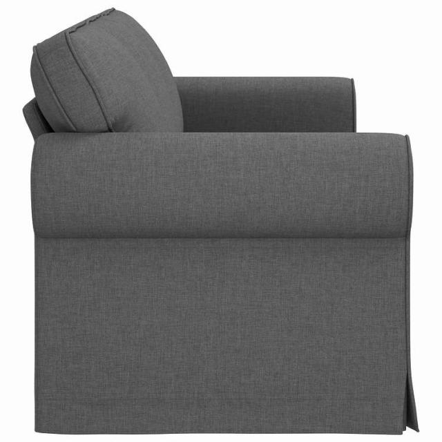 vidaXL ソファ ダークグレー 215 x 82 x 80 cm 布 家具 ソファ(代引不可)【送料無料】_4